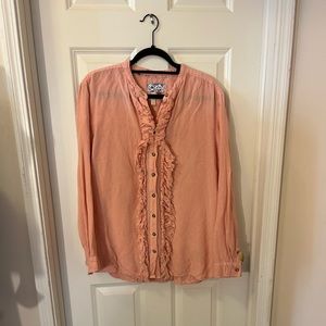 Anthropologie Peasant Blouse Size L